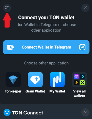 Переключение на QR на телефоне